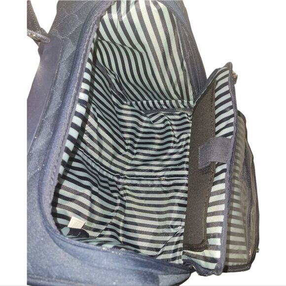 London Fog Calypso Carry On Luggage Travel Bag Suitcase Navy Blue - Picture 10 of 16